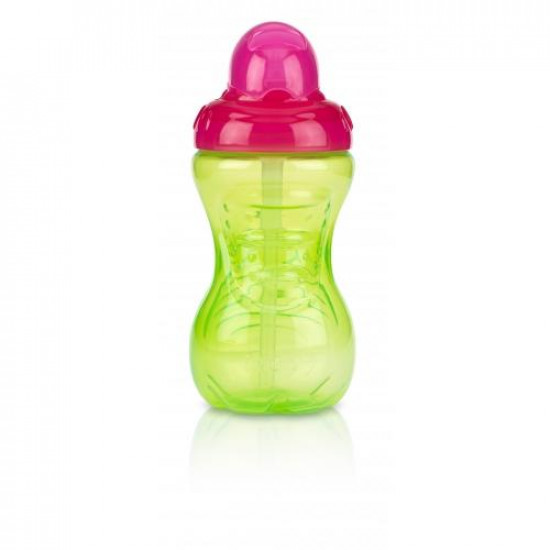 Flip-It cup with soft reinforcement silicone sippy cup, Nuby (green)