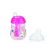 Sippy cup with handles and silicone sippy spout, Nuby (pink)