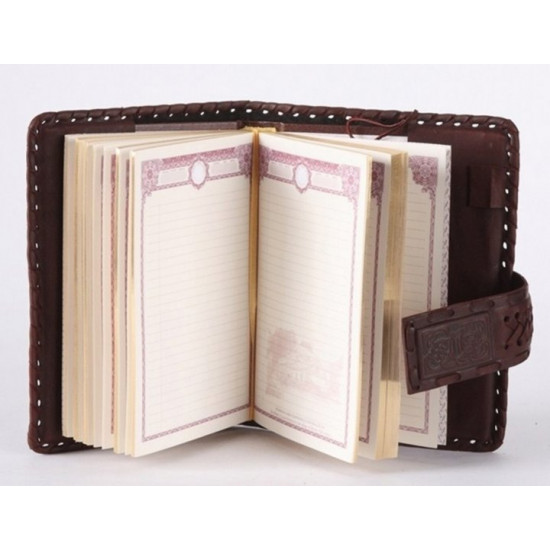 Diary binding made of genuine leather small Prezent Leather