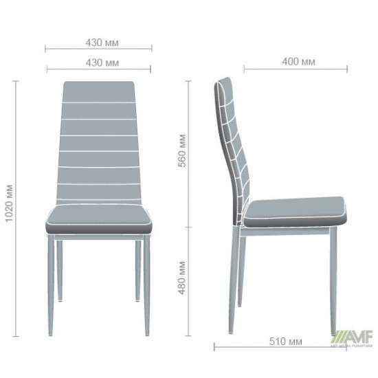 Chair AMF Sicily chrome Naples N-20 210350