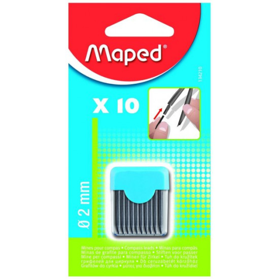 Set of leads for Maped compasses 2 mm 10 pieces (MP.134210)