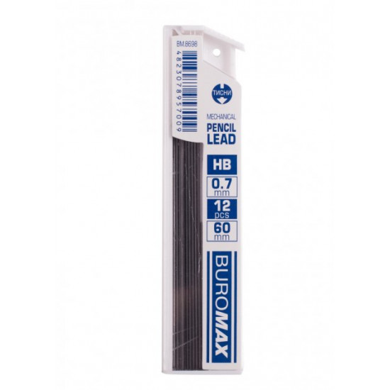 Refills for mechanical pencils Buromax HB 0.7 mm 12 pieces (BM.8698)