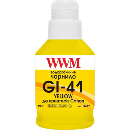 Ink for Canon PIXMA G2420 WWM GI-41 Yellow 190g G41Y