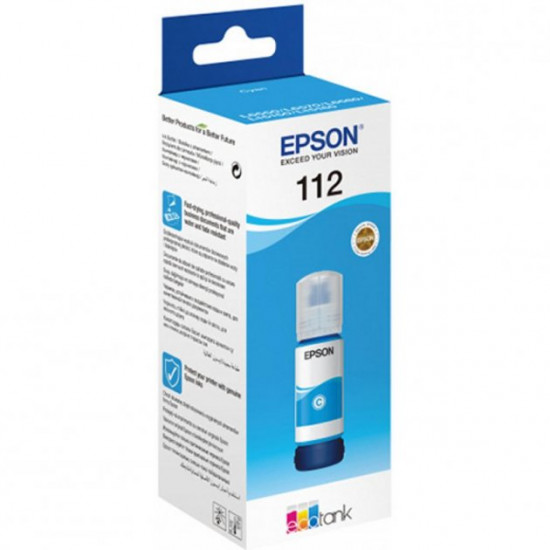  Чернила для Epson L6550 Epson 112 Cyan Pigment 70мл C13T06C24A