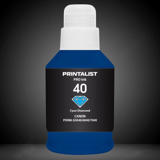 Ink for Canon PIXMA G6040 PRINTALIST GI-40 Cyan 190g PL40C