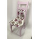 Wooden dining chair ZHUR-29 Skif pink marshmallow flowers