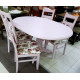 Wooden dining chair ZHUR-29 Skif pink marshmallow flowers