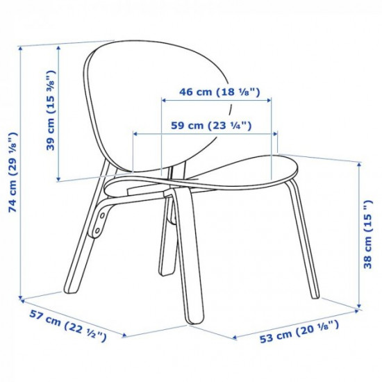 Stiletto IKEA FROSET oak veneer red stain (204.296.04)