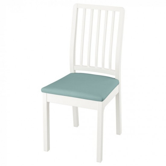 Stool IKEA EKEDALEN white / Hakebo light turquoise (294.292.18)