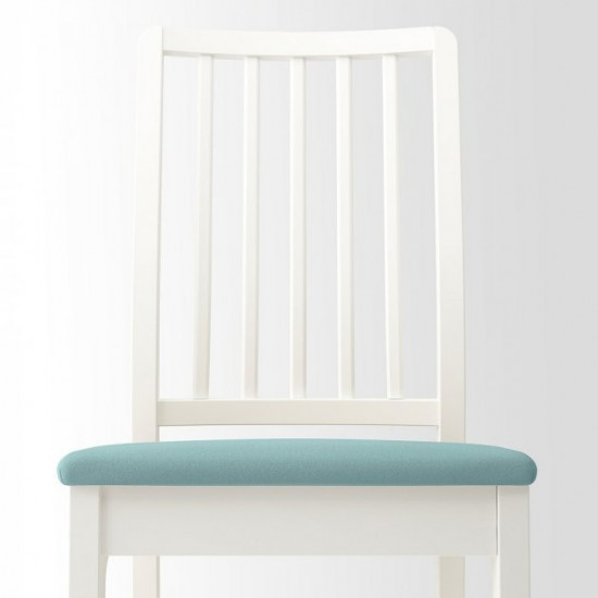 Stool IKEA EKEDALEN white / Hakebo light turquoise (294.292.18)