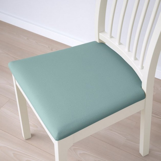 Stool IKEA EKEDALEN white / Hakebo light turquoise (294.292.18)