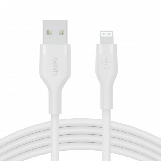 Кабель Belkin SILICONE USB-A - Lightning 1 м White (CAA008bt1MWH)