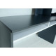 Desk with extension and cabinet Intarsio GASTON R right white Alaska/graphite