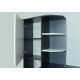 Desk with extension and cabinet Intarsio GASTON L left white Alaska/graphite