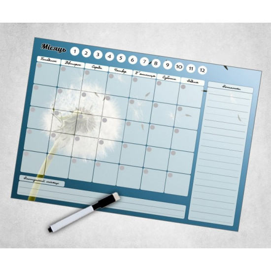 Magnetic planner Monthly plans 