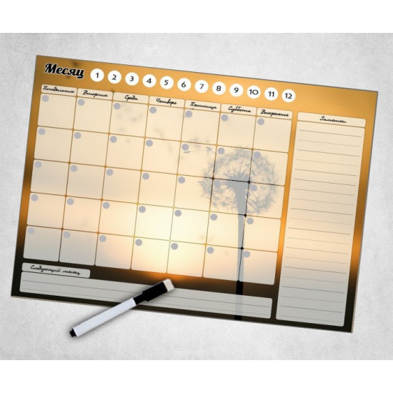 Magnetic planner Monthly plans 