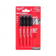 Milwaukee InkZAll Construction Site Marker, Ultra-Fine, Black 4 pcs 48223154