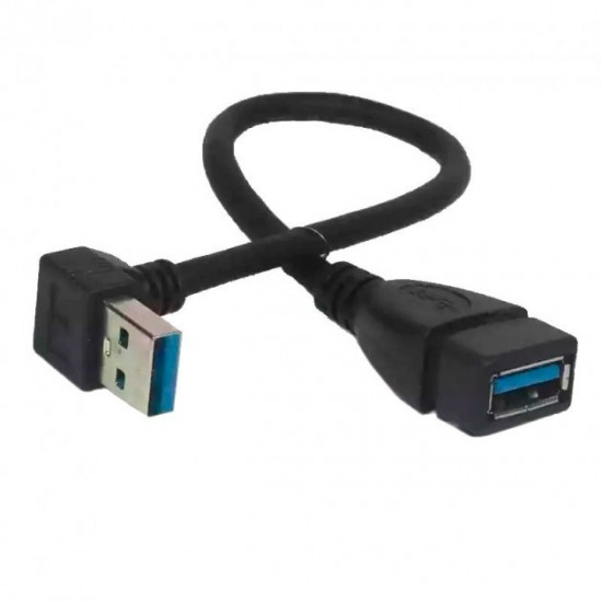 Кабель адаптер кутовий XLY USB 3.0 AF/AM, 22 см (2DOWN902)