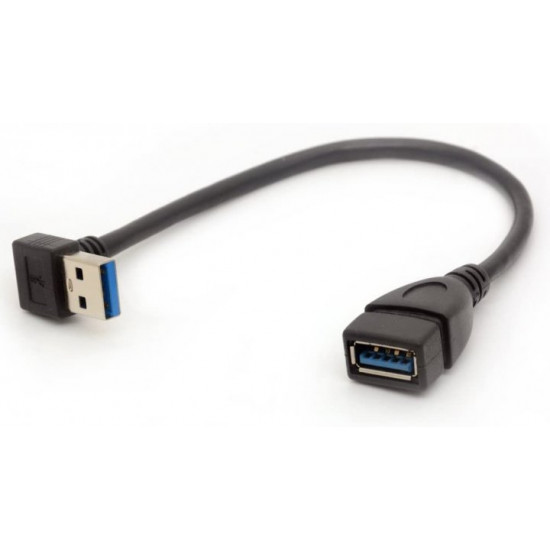 Кабель адаптер кутовий XLY USB 3.0 AF/AM, 22 см (2DOWN902)