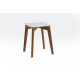 Wooden kitchen stool Single 330*330*450 Walnut+white Mix Mebli