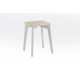 Wooden kitchen stool Single 330*330*450 White+natural ash Mix Mebli