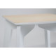 Wooden kitchen stool Single 330*330*450 White+natural ash Mix Mebli