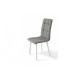 Chair on metal legs with soft back Mix Furniture Trinity white/gray