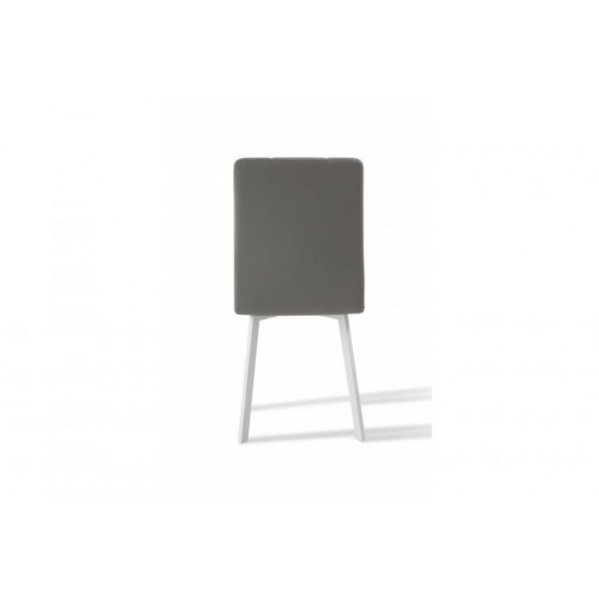 Chair on metal legs with soft back Mix Furniture Trinity white/gray