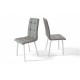 Chair on metal legs with soft back Mix Furniture Trinity white/gray