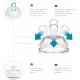  Детская Антиколиковая бутылочка для кормления Nuvita Mimic Cool 330 мл Пурпурная (NV6052PURPLE)