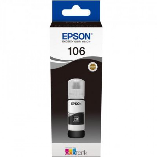 Контейнер із чорнилом EPSON 106 black (C13T00R140). 43838