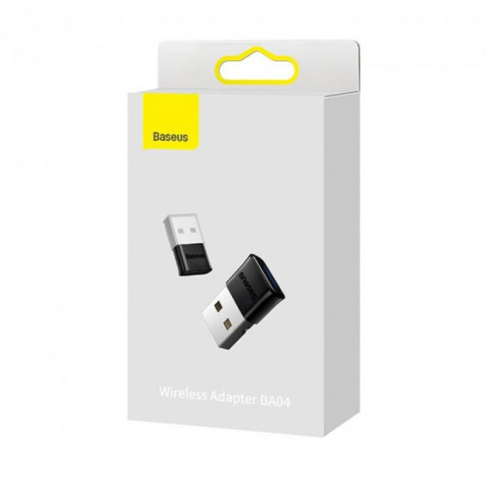  Bluetooth USB адаптер для компьютера, ноутбука Baseus BA04 (20m, Bluetooth 5.0). Black