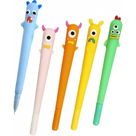 Set of gel pens Bookopt Little monster 0.5 mm 5 pcs (BP5015)