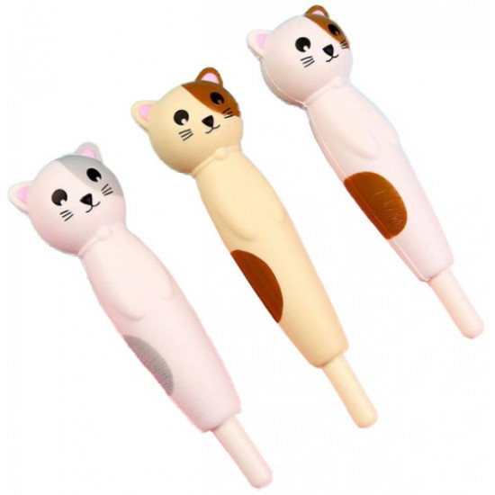 Set of Bookopt Squishy Cat oil pens 0.7 mm 3 pcs (BP5024)