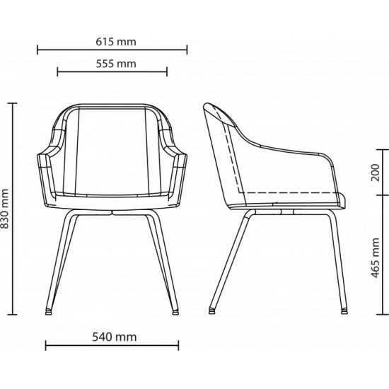 Chair Nowy Styl WESTER 4L ordf CHROME ECO-70