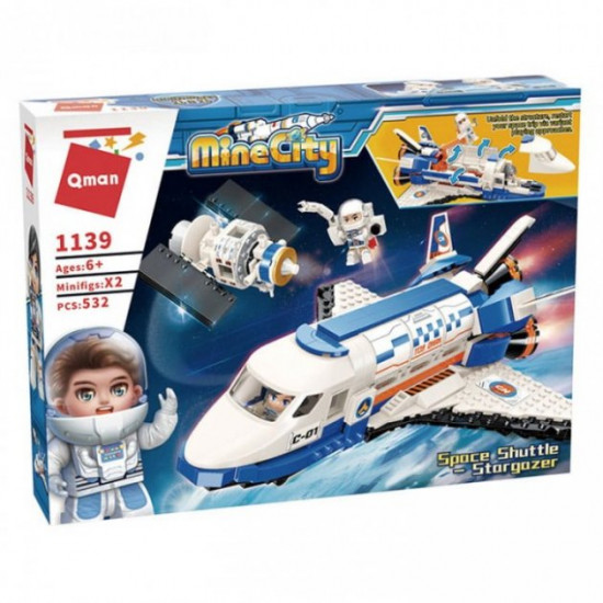 Construction set Qman 1139 Space shuttle Stargazer, 532 children