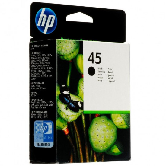  Картридж HP No.45 DJ9xx/11xx/1220/1280/P1000 black (51645AE)