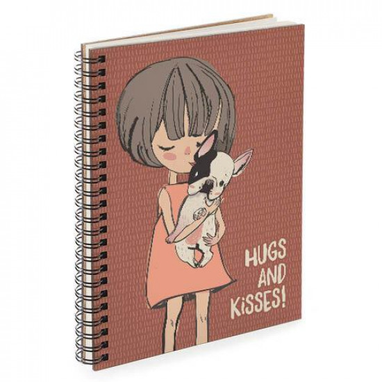 Notebook Sketchbook Hugs and kisses A5 (BDP_DOG009)