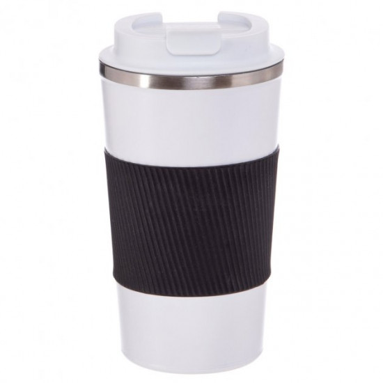 Термокухоль Zelart Coffee 181FQ об'єм 400 мл White-Black