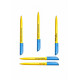 Set of pens 5 pieces, Apriori, ballpoint pens Blue, patriotic, Flag of Ukraine