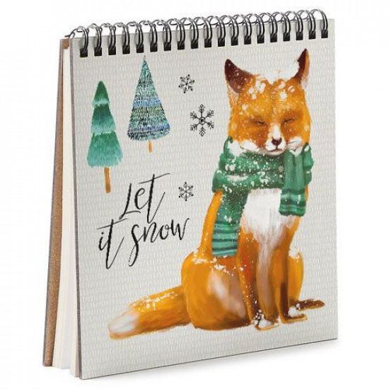 Sketchbook Let it snow square notebook 16.7x18 cm (BDK_19NG005)