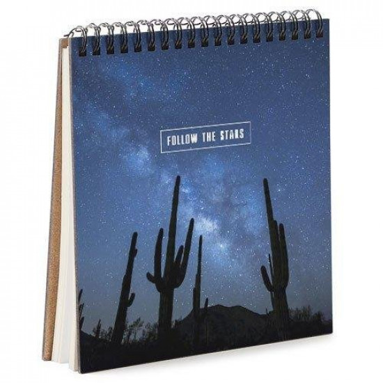 Блокнот Sketchbook Follow the stars квадратний 16,7 х18 см (BDK_17A071)