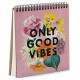  Блокнот Sketchbook Only good vibes квадратный 16,7х18 см (BDK_EX001)