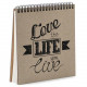  Блокнот Sketchbook Love the life you live квадратный 16,7х18 см (BDK_17A111)