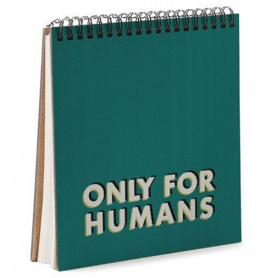 Sketchbook Only for humans square notebook 16.7x18 cm (BDK_UNI008)