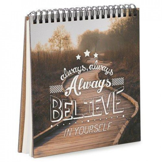 Блокнот Sketchbook Always believe in yourself квадратний 16,7 х18 см (BDK_17A108)