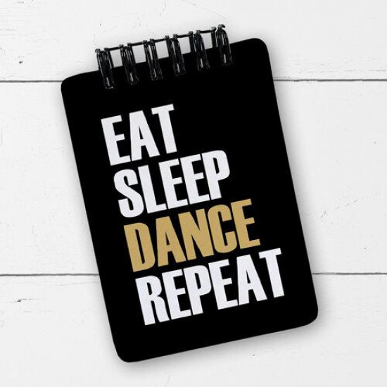 Spring notepad Baby Eat sleep dance repeat A7 7*10 cm (BL7_20J006)