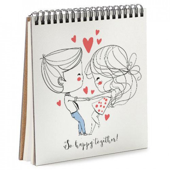 Sketchbook So happy together square notebook 16.7x18 cm (BDK_18L010)