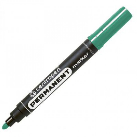 Marker Centropen Permanent 8566 2.5 mm, round tip, green (8566/04)