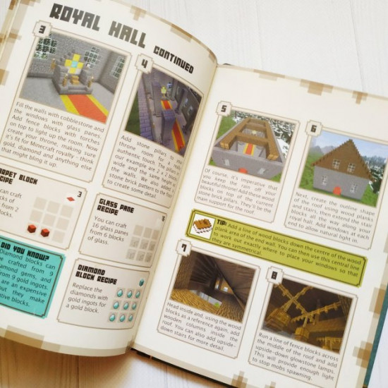 Book in English Minecraft. Construction Handbook Used